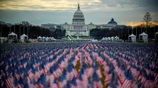 'Field of Flags' set up in Washington DC to replace inauguration audience