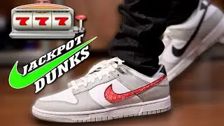 What’s Under These?? Nike Dunk Low SE JACKPOT GREY FOG Review, On Foot, & Swoosh Reveal