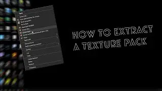 How to extract a texture pack