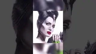 Colored pencils drawing of Maleficent