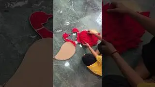 Peacock diy wall decor using wool #shorts #youtubehorts #viral #diy #crafts #peacock #woolencraft