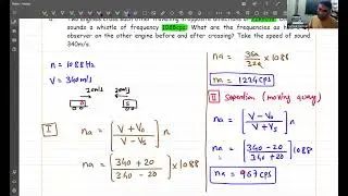 L17||Wave Motion/Doppler Effect of sound/Numerical set 1/Notes in description