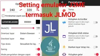Review semua pengaturan di emulator J2ME termasuk JLMOD | Setting