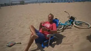 ￼Hermosa Beach CA. Beach tennis.  August 1, 2023