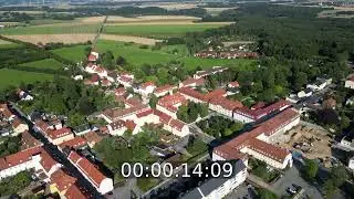Stadtzentrum im Innenstadtbereich in Herrnhut im Bundesland Sachsen, Deutschland