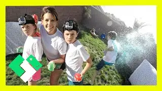 COLORED WATER BALLOON FIGHT Day 1504) | Clintus.tv
