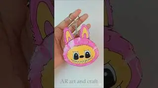 DIY LABUBU keychain 😱✨ #shorts #youtubeshorts #art #craft