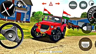 🚘 Indian Car Simulator 3D 😱 | Realistic Indian Thar Drive | Open World Car Game Gameplay