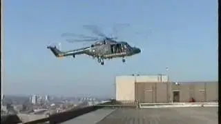 Landing lynx marine helikopter Westeinde ziekenhuis Den Haag