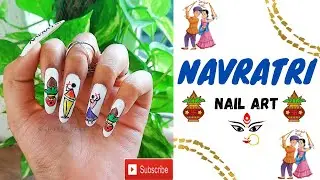 Navratri Festival Nail Art | 2020 | Nail Craft by Trusha