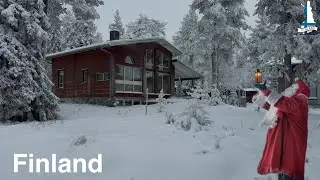 Finland in November , Walking around Ruka village . 4k video   #subscribe 