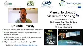 Join the online seminar: Mineral Exploration via Satellite Remote Sensing