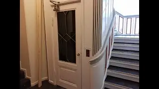 Amazing 1922 Titan elevator at L&aelig;derstr&aelig;de 34 in Copenhagen, Denmark
