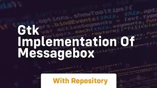 GTK implementation of MessageBox