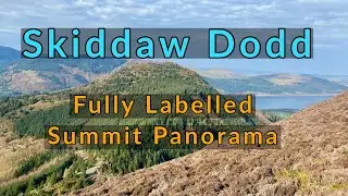Dodd - Fully Labelled Summit View Panorama. Skiddaw Group. Lake District Hikes & Fell Walking