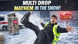 I Nearly Went FLYING!  Disaster Delivery Chaos In The Snow & Ice ❄️🚛
