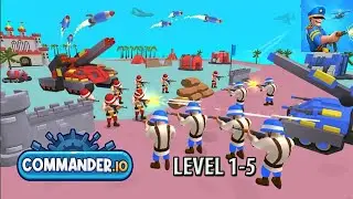 Commander io Gameplay - Level 1-5  -Army Commander - Best Android Games