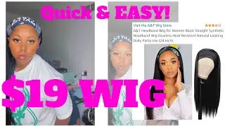 HAIR VLOG| $19 HEADBAND WIG FROM AMAZON | G&T WIG STORE