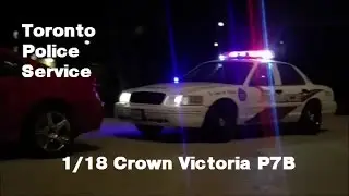 1/18 Toronto Police  Ford Crown Victoria Police Car with working lights
