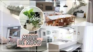 TOUR PELA SALA E COZINHA INTEGRADAS, ouvi vocês e mudei de novo