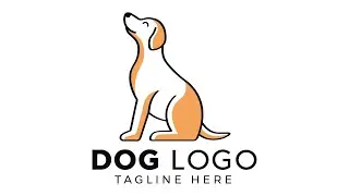 Adobe Illustrator Tutorial | How to Create a dog Logo Design From Sketch