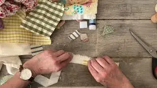 Part 1 Spring Themed Slow Stitch Meditation Scroll #slowstitching #newproject #craftingideas