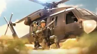Click N&rsquo; Play Military Black Hawk Attack Combat Helicopter 30 Piece Play Set with Accessories.