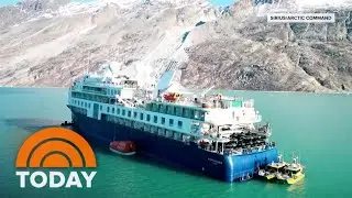 Luxury cruise ship freed after running aground near Greenland