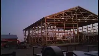 Pole Barn Post Frame Construction Time Lapse