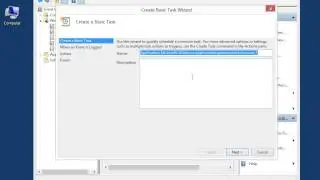 Windows 8.0 Professional -Use Event Viewer to  Run a Task in Response to a Given Event