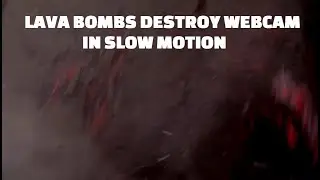 Slow motion-Lava bombs destroy USGS webcam | The last seconds of Kilauea's V3 cam