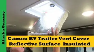 Camco RV Trailer Vent Skylight Cover Insulated with Reflective Surface