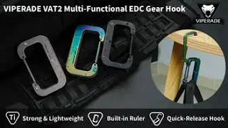 Titanium EDC Utility Hook & Keychain clip, Tabletop Hook