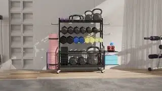 STUFFSTASH Heavy Duty Dumbbell Rack, Sheet Steel Shelf and Base, Ideal for Home Gym Dumbbells