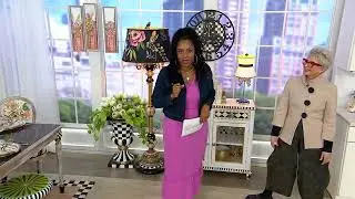 MacKenzie-Childs Courtly Check Pedestal Urn on QVC