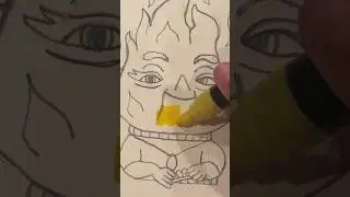 Drawing CINDER LUMEN with Posca Markers! #shorts