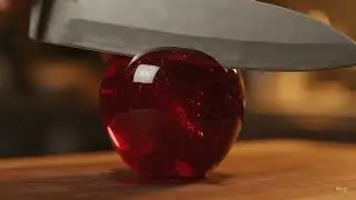 Glass Apple Cutting - Video no 2 #glassart #satisfying #hunar #craft #veo3 #creative #art #glasswork