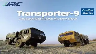JJRC Q75 2.4G Remote Control 6WD Military Truck, Metal-C-beam,with Car Differential, Suspension,2218