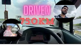 Non stop 750 km plus drive ki car