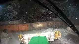 Snow Plowing With John Deere 6125r and hla 4200 snowwing