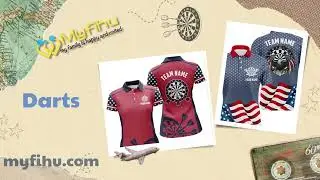 Icy Blue Light Darts Quarter Zip Shirt Customized Darts Shirt For Men Darts Team Jersey