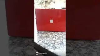 apple laptop orange black vinyl wraps