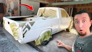 La CHANATA se VOLVIÓ una BLANCA PALOMA más AVANCES de PINTURA en PICKUP D21
