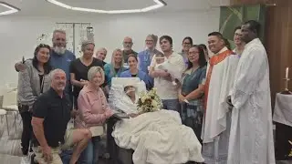 Young mom battling cancer celebrates wedding and baby&rsquo;s baptism from hospital bed