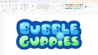 How to draw the Bubble Guppies logo using MS Paint | How to draw on your computer