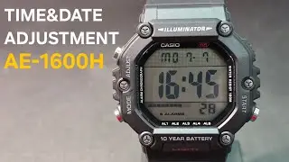 HOW TO SET TIME AND DATE CASIO ILLUMINATOR AE-1600H