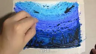 简简单单X蜡笔画渐层_drawing color_crayon painting_oil pastel_2