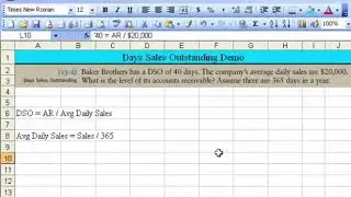 Days sales outstanding (DSO), P13-2