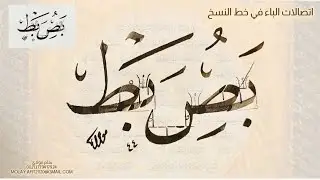كتابة ( بص بط ) اتصالات حرف الباء في خط النسخ بقلم الخطاط مولاي عبدالرحيم الجزائري