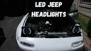 How to Install NA Miata LED Headlight (Jeep 7